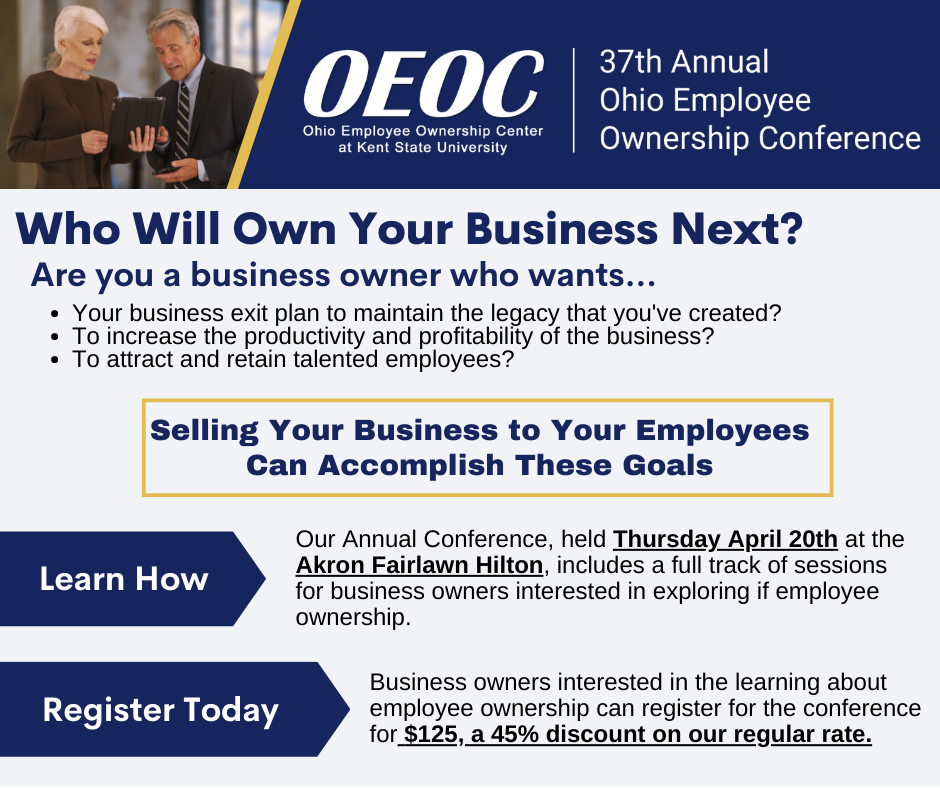 Ohio Employee Ownership Center – Annual Conference – Business Owner Discount